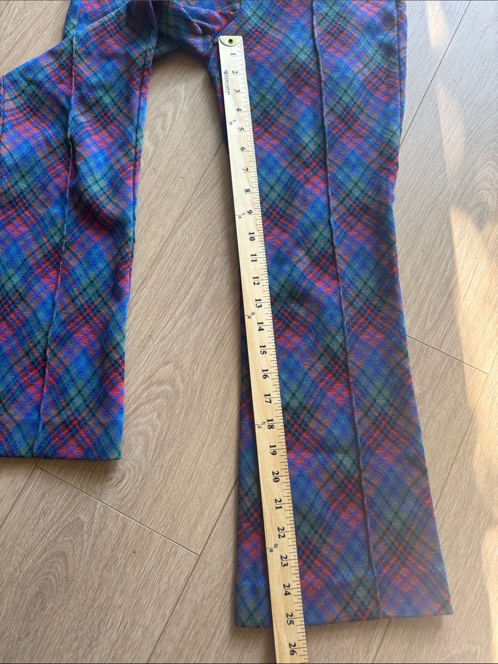 Anthropologie Maeve The Margot Kick-Flare Cropped Pants Plaid Edition Size XS - Picture 16 of 16